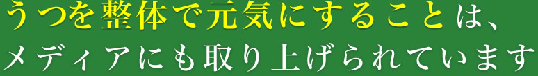 うつを整体で元気にすることは、メディアにも取り上げられています。書籍も出版！